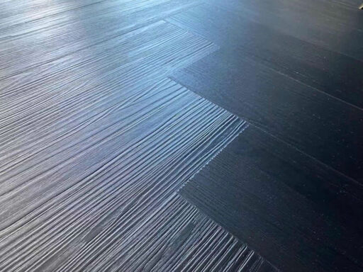 BML Jet Black Herringbone SPC Rigid Vinyl Flooring, 128x6.5x615mm