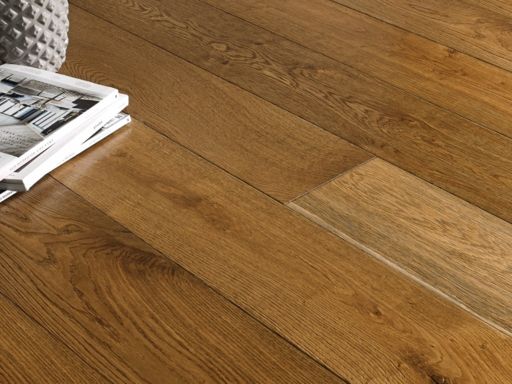 Chene Engineered Oak Flooring, Smoked, Brushed, UV Lacquered, 190x20x1900mm