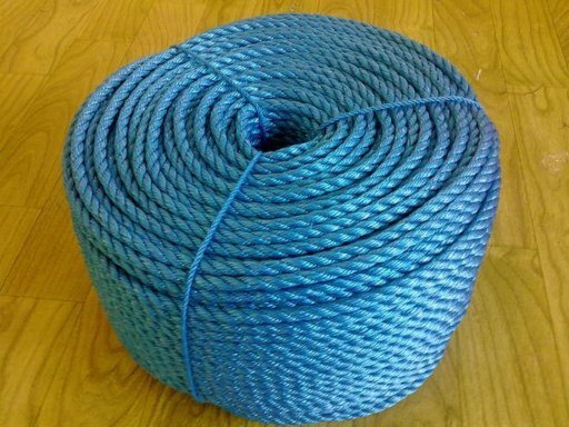 Stranded Polypropylene Rope, 8mm, Blue, 15m