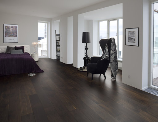 Junckers Black Oak Solid Wood Flooring, Untreated, Harmony, 140x20.5mm