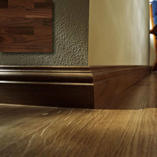 Kahrs Solid Walnut Skirting, Satin Lacquered, 15x69x2400mm