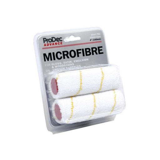 ProDec Short Pile Microfibre Roller Refills, 100mm, 2pcs