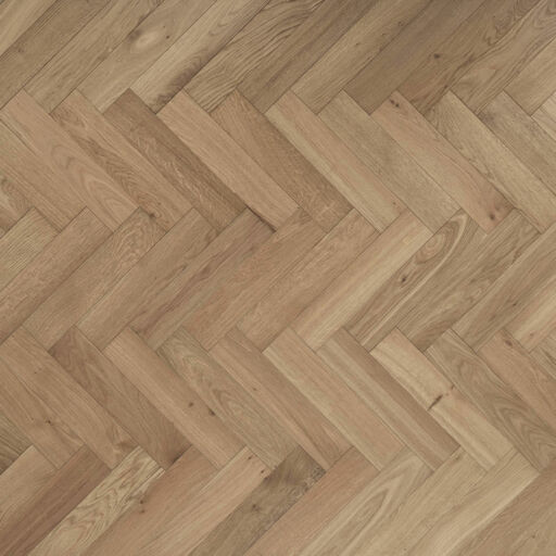 V4 Deco Parquet, Smoked White Oak Engineered Flooring, Rustic, Brushed & UV Oiled, 90x14x400mm