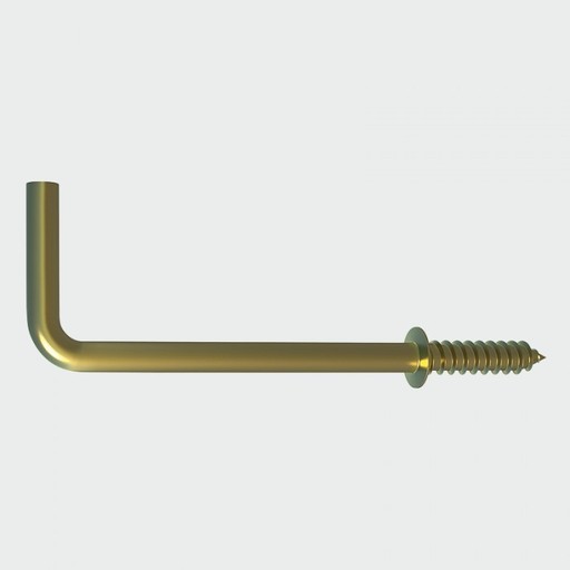 Square Cup Hooks, Brass, 38 mm, 2 pk Image 1