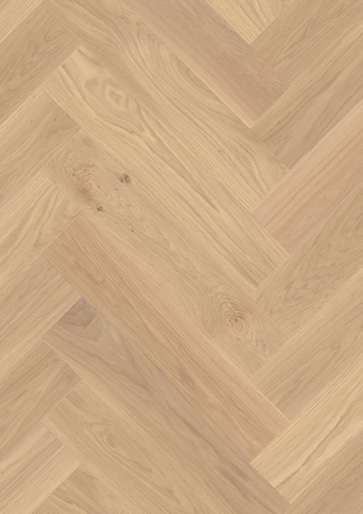 Boen Adagio Herringbone White Oak Engineered Flooring, Brushed, Live Natural Oil, 138x14x690mm Image 1