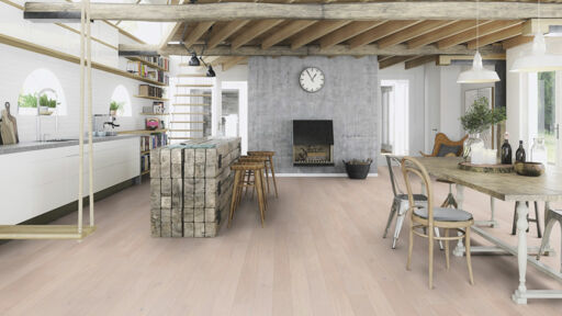 Boen Pearl Oak Engineered Flooring, White Stained, Unbrushed, Oiled, 138x14x2200mm Image 2