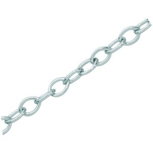 Oval Link Chain, Chrome Plated, 1.5m Image 1