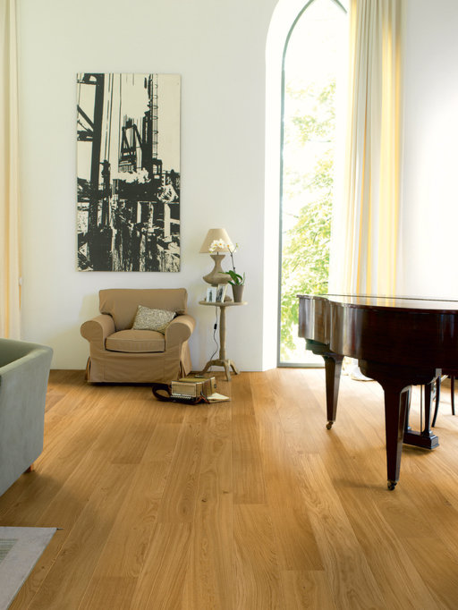 QuickStep Castello Natural Heritage Oak Engineered Flooring, Satin Lacquered, 145x3x14 mm Image 1