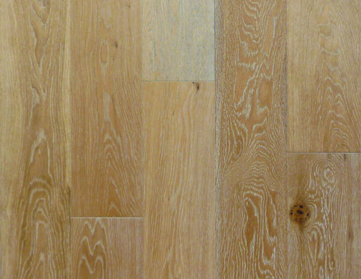 Cheetah Oak Engineered Flooring, White Striped, Rustic, Brushed, Lacquered, 148x3x14 mm Image 1