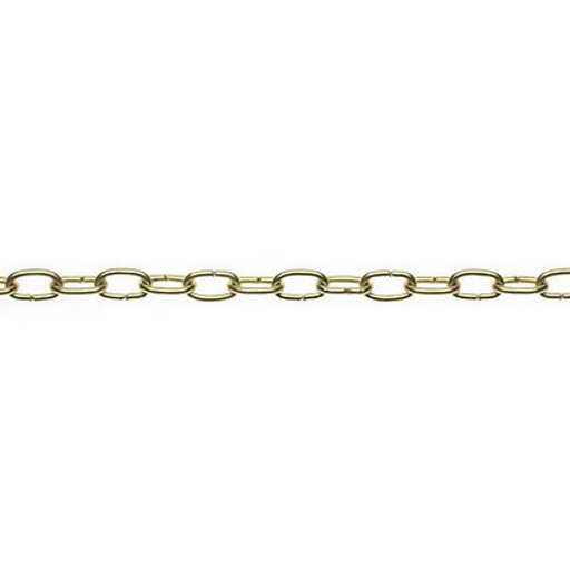 Clock Chain, 1.4mm, Steel Brass Plated, 1m Image 1