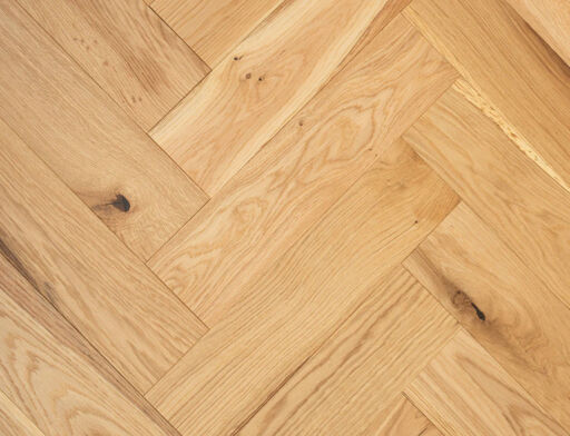 Lodingen Engineered Oak Flooring, Herringbone, Rustic, Brushed & Oiled, 125x15x600mm Image 1