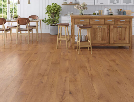Mora Engineered Oak Flooring, Rustic, Golden Brushed & Lacquered, 190x20x1900mm Image 3