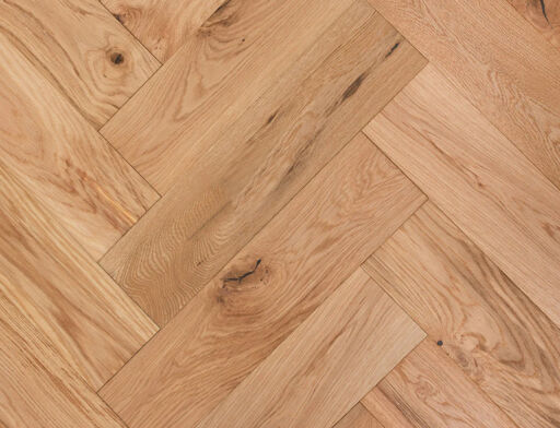 Harstad Engineered Oak Flooring, Herringbone, Rustic, Oiled, 125x15x600mm Image 1