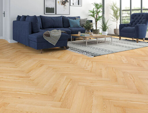 Horsens Oak Laminate Flooring, Herringbone, 100x8x600mm Image 2