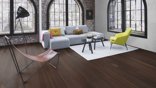 Boen Prestige Oak Smoked Parquet Flooring, Matt Lacquered, Natural, 10x70x590 mm Image 1
