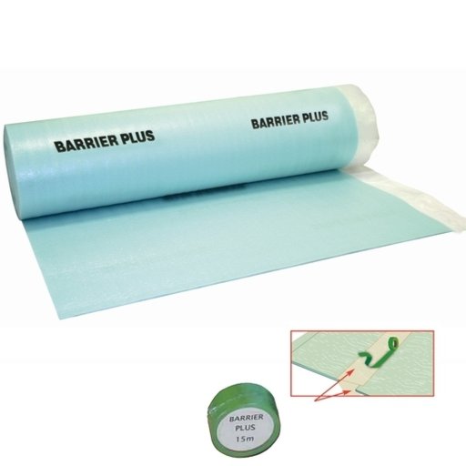 Barrier Plus Foam Underlay for Wood and Laminate Flooring, 3mm, 15sqm Image 2