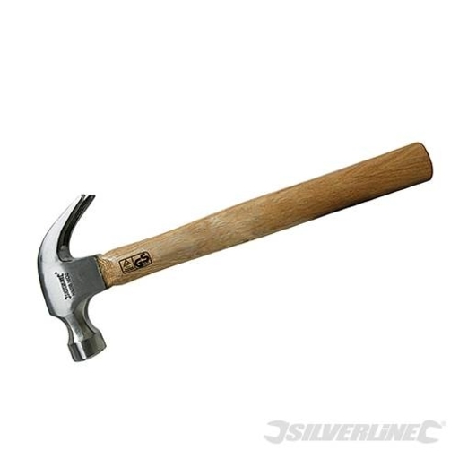 Silverline Hardwood Shaft Claw Hammer, 8oz Image 1