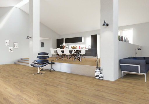 Junckers Solid Nordic Oak 2-Strip Flooring, Matt Lacquer, Harmony, 129x22mm Image 1