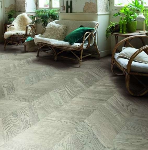 QuickStep Intenso Industrial Oak Engineered Parquet Flooring, Oiled, 310x14x1050 mm Image 1