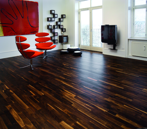 Junckers Black Oak Solid Wood Flooring, Ultra Matt Lacquered, Variation, 140x20.5mm Image 1