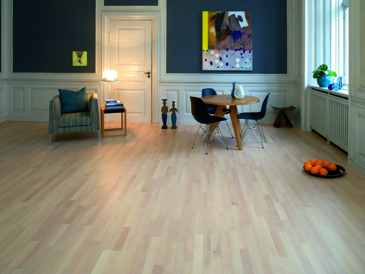 Junckers Nordic Beech Solid 2-Strip Wood Flooring, Ultra Matt Lacquered, Classic, 129x22mm Image 2