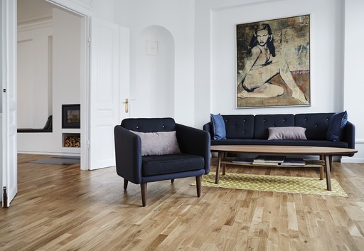Junckers Solid Oak 2-Strip Flooring, Untreated, Classic, 129x22mm Image 2