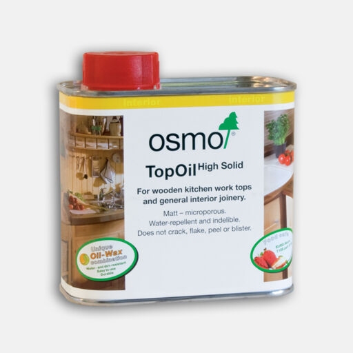Osmo Top Oil, Wooden Worktop Oil, Clear Satin Finish, 0.5L Image 1