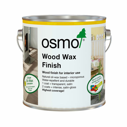 Osmo Wood Wax Finish Intensive, Black, 2.5L Image 1