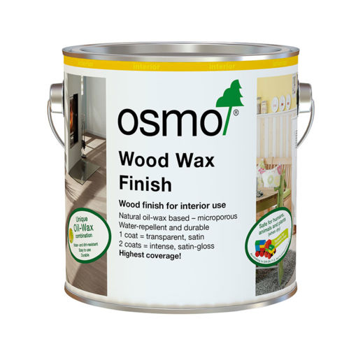 Osmo Wood Wax Finish Transparent, Clear, 2.5L Image 1