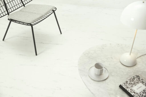 QuickStep Alpha Oro Base, Marble Carrara White Vinyl Flooring, 303x4x610mm Image 3