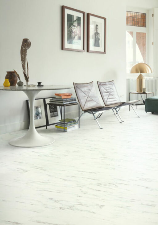 QuickStep Alpha Oro Base, Marble Carrara White Vinyl Flooring, 303x4x610mm Image 2
