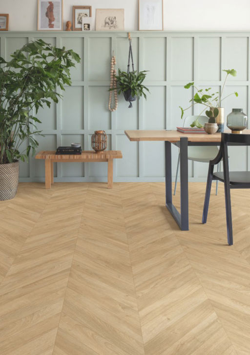 QuickStep Impressive Patterns, Chevron Oak Medium Laminate Flooring, 8mm Image 3