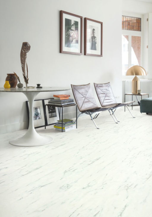QuickStep Livyn Ambient Click Marble Carrara Vinyl Flooring Image 2