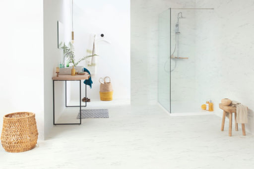 QuickStep Livyn Ambient Click Marble Carrara Vinyl Flooring Image 1