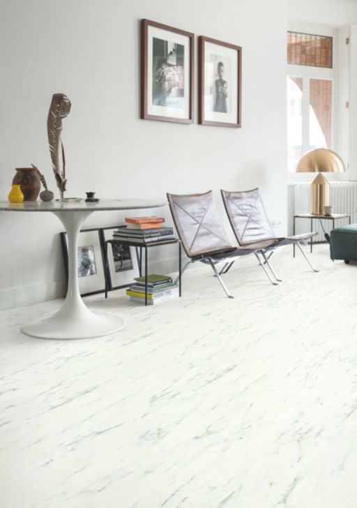 QuickStep Livyn Ambient Click Plus Marble Carrara White Vinyl Flooring Image 1