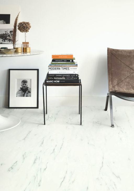 QuickStep Livyn Ambient Click Plus Marble Carrara White Vinyl Flooring Image 2
