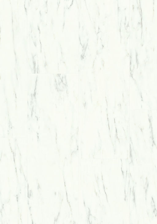QuickStep Livyn Ambient Glue Plus Marble Carrara White Vinyl Flooring Image 5