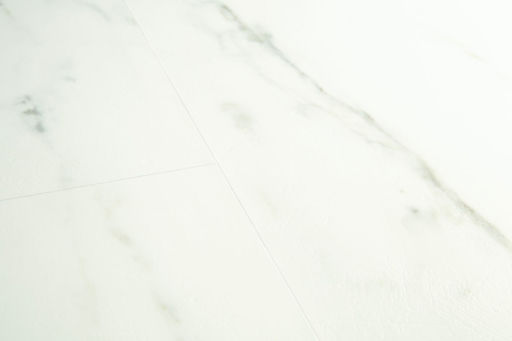 QuickStep Livyn Ambient Glue Plus Marble Carrara White Vinyl Flooring Image 6
