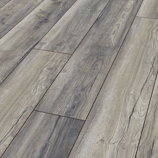 Robusto Harbour Oak Grey Laminate Flooring, 12mm Image 1