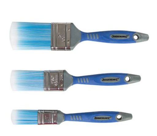 Silverline No-Loss Synthetic Paint Brush Set, 3pcs Image 2