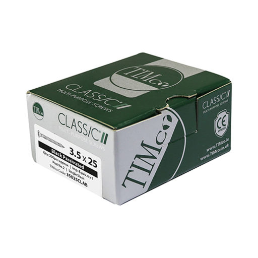 TIMco Classic Multi-Purpose Screws - PZ - Double Countersunk - Exterior - Black 4.0x30mm Image 2