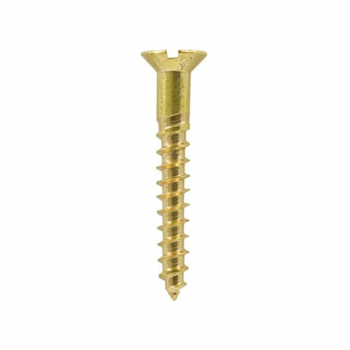 TIMco Solid Brass Woodscrews - SL - Countersunk 3.0x20mm Image 1