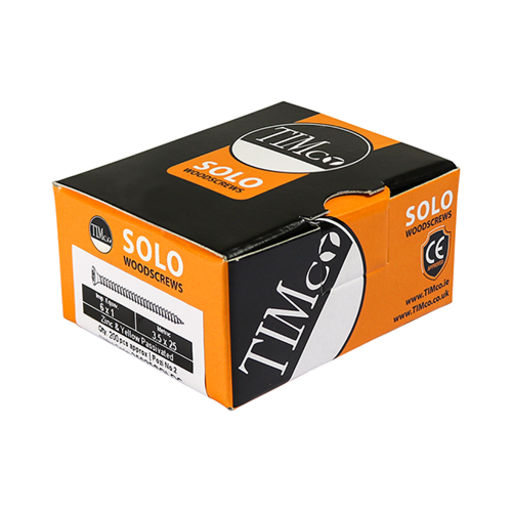 TIMco Solo Woodscrews - PZ - Double Countersunk - Yellow 3.5x17mm Image 2