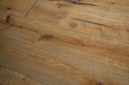 Tradition Antique Engineered Oak Flooring, Distressed, Brushed, Moonstone Grey Oiled, 220x15x2200mm Image 3