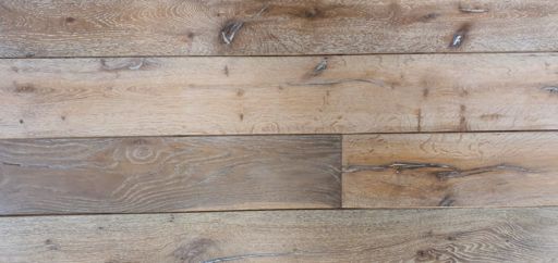 Tradition Antique Engineered Oak Flooring, Distressed, Brushed, Smoked White Oiled, 220x15x2200mm Image 5
