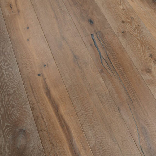 Tradition Antique Engineered Oak Flooring, Distressed, Brushed, Smoked White Oiled, 220x15x2200mm Image 3