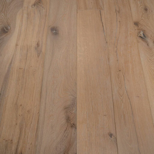 Tradition Antique Engineered Oak Flooring, Distressed, Brushed, White Oiled, 220x15x2200mm Image 2