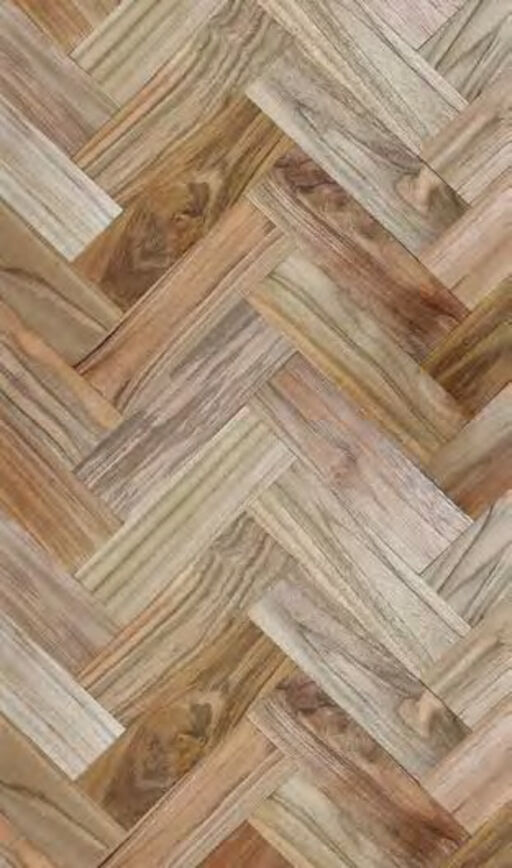 Tradition Classics Solid Teak Parquet Flooring Blocks, Unfinished, Natural, 18x70x280 mm Image 1