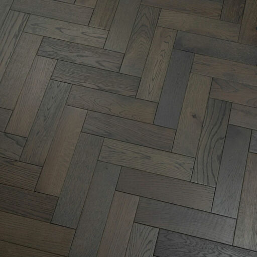 Tradition Engineered Herringbone Flooring, Graphite Grey, Brushed Matt Lacquered, 80x18x300mm Image 3