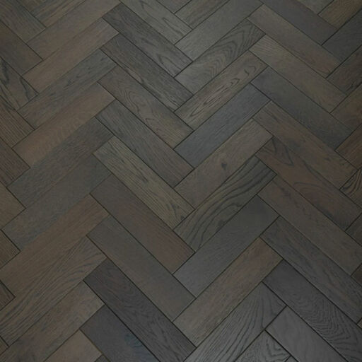 Tradition Engineered Herringbone Flooring, Graphite Grey, Brushed Matt Lacquered, 80x18x300mm Image 1